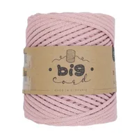 5mm Cord BIG CORD with Cotton Thread Core in Rose Quartz (121)