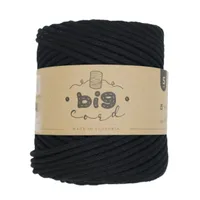 5mm Cord BIG CORD with Cotton Thread Core in Charcoal (154)