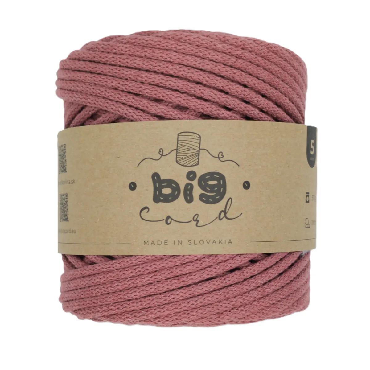 5mm Cord BIG CORD with Cotton Thread Core