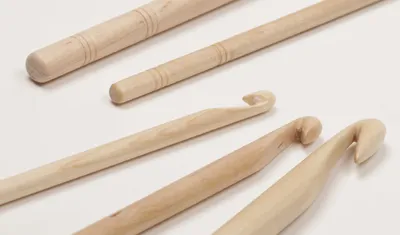 Wooden crochet hooks