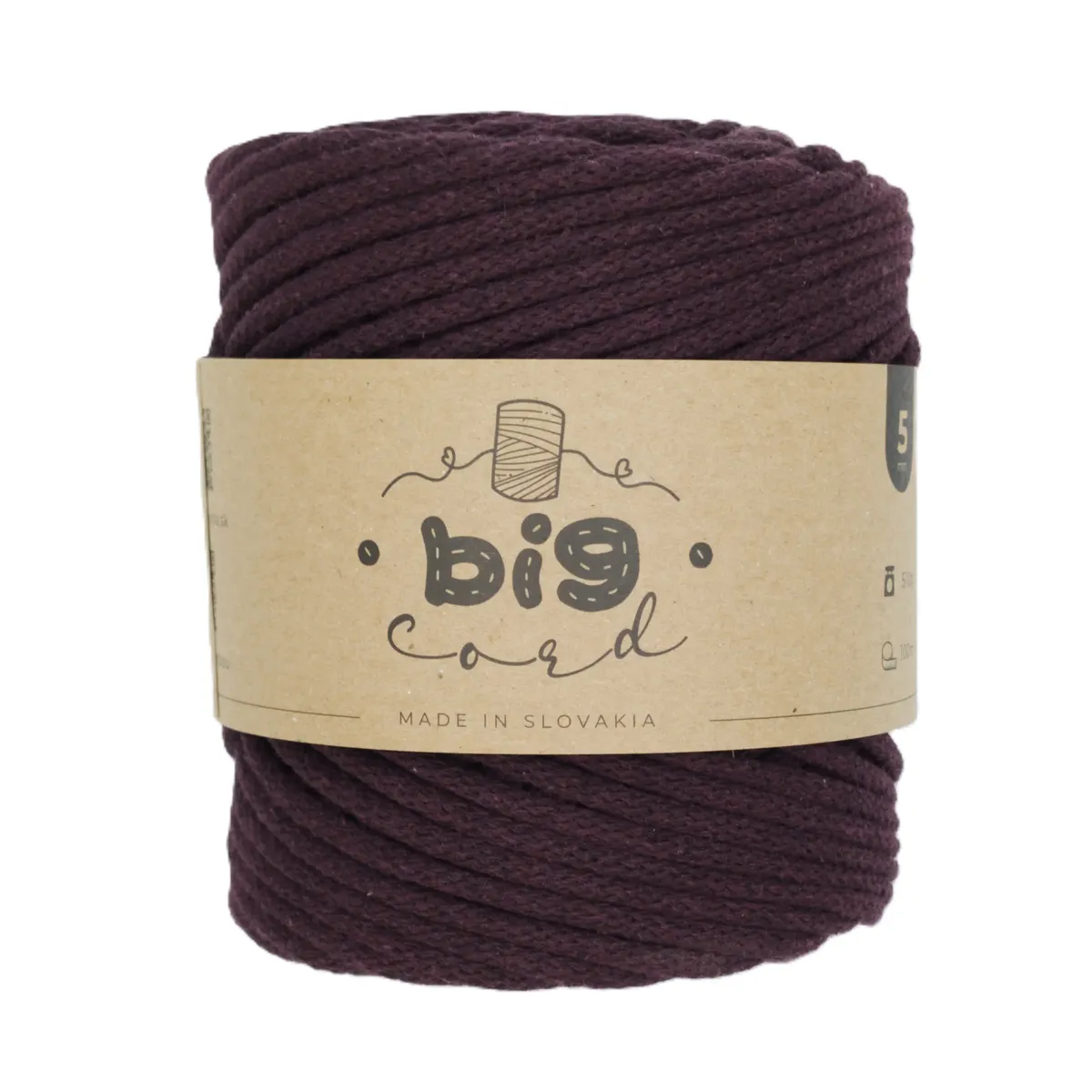 5mm Cord BIG CORD with Cotton Thread Core