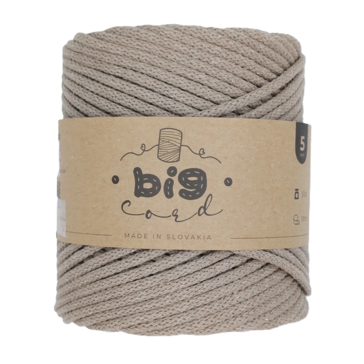 5mm Cord BIG CORD with Cotton Thread Core