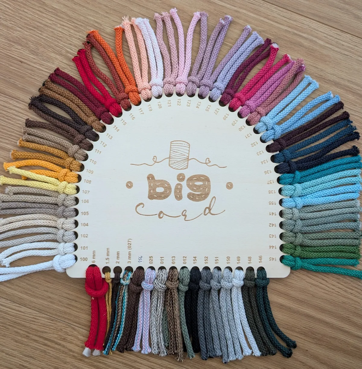 Cotton Cord Color Card