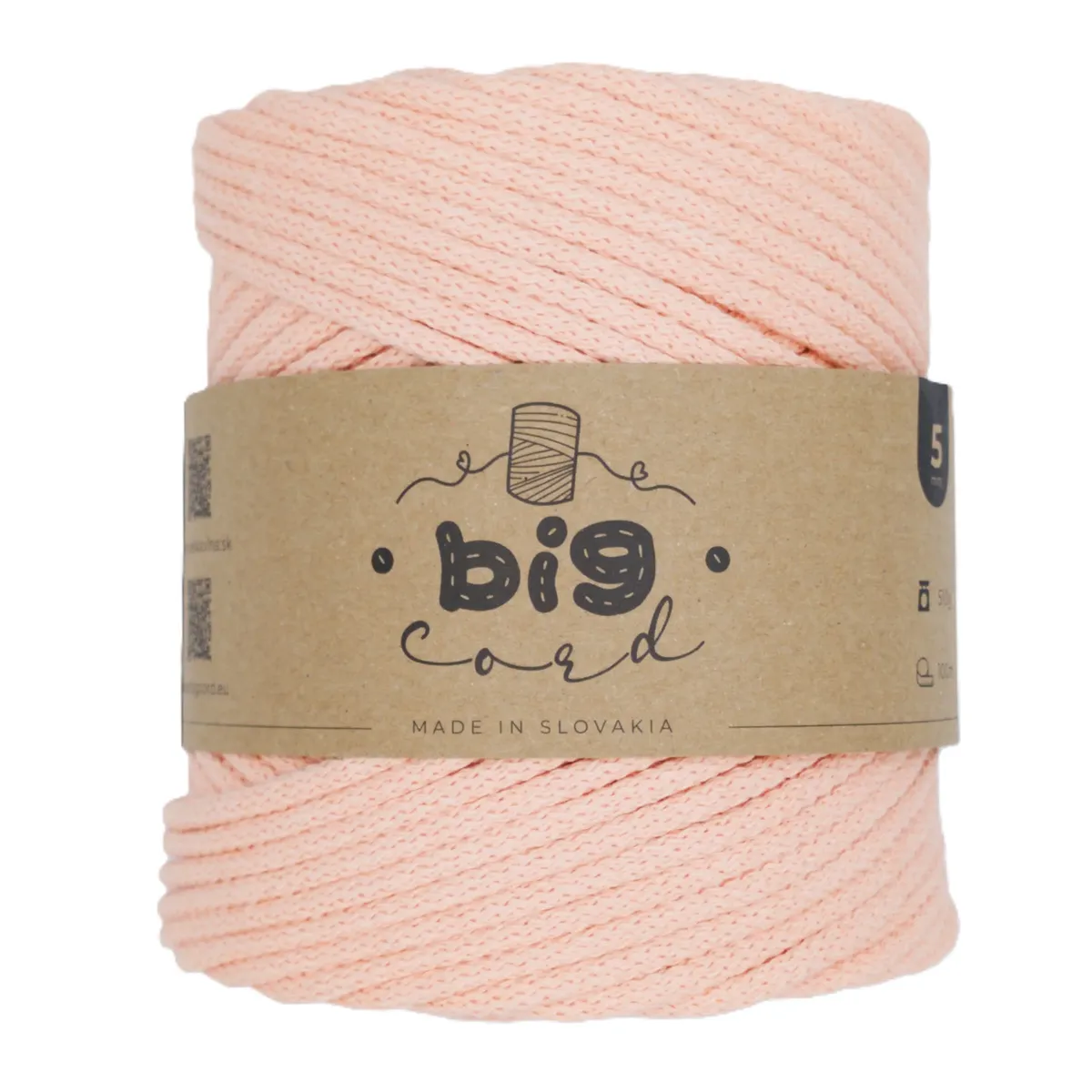 5mm Cord BIG CORD with Cotton Thread Core