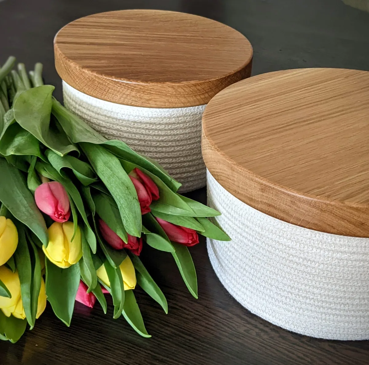 Drevený vrchnák z masívneho dubu 20cm