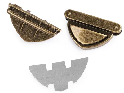 Metal bag clasp set