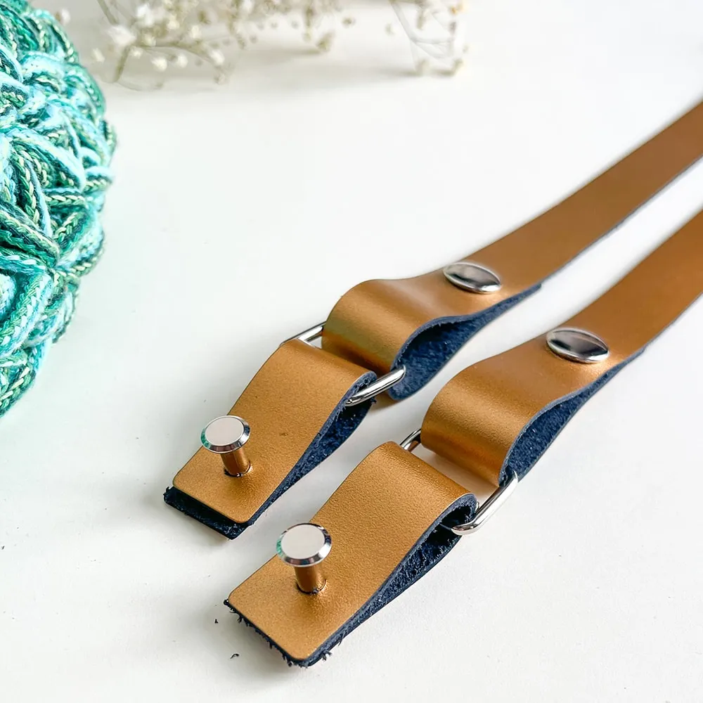 Leather handbag straps – 2 × 70 cm