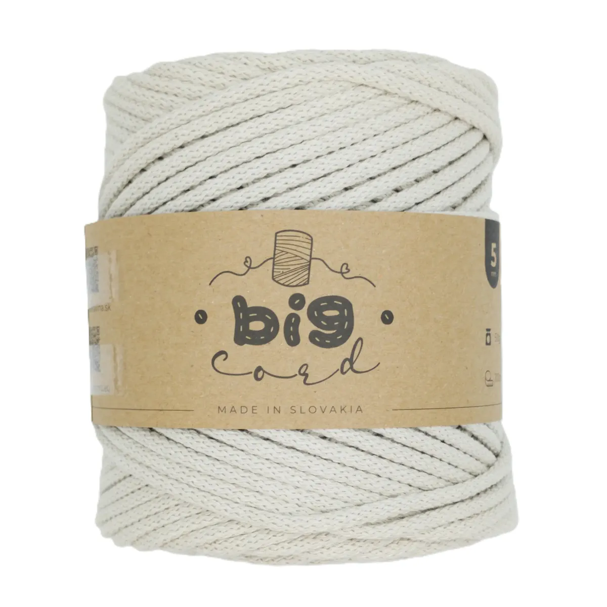 5mm Cord BIG CORD with Cotton Thread Core