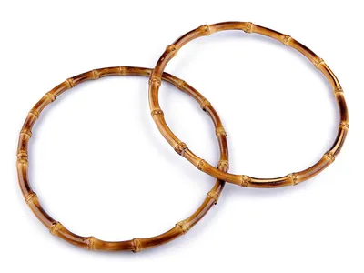 Bamboo handbag handles Ø20 cm – dark