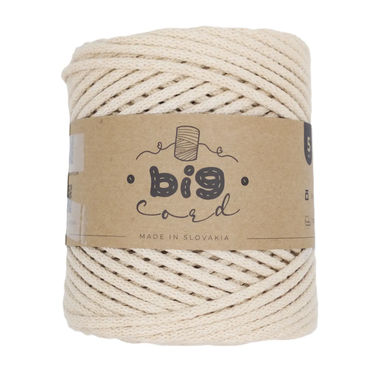 5mm Cord BIG CORD with Cotton Thread Core