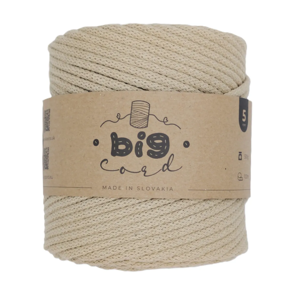 5mm Cord BIG CORD with Cotton Thread Core