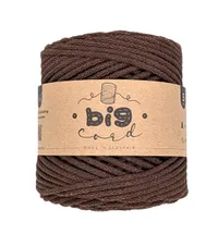 5mm Cord BIG CORD with Cotton Thread Core in Chocolate (156)