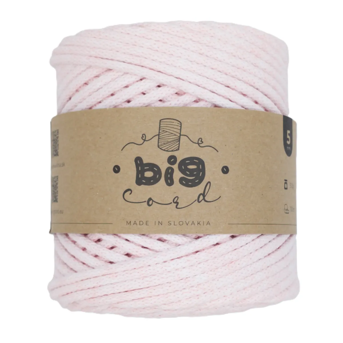 5mm Cord BIG CORD with Cotton Thread Core