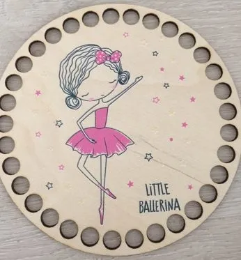 Wooden set for crocheted basket – Little ballerina